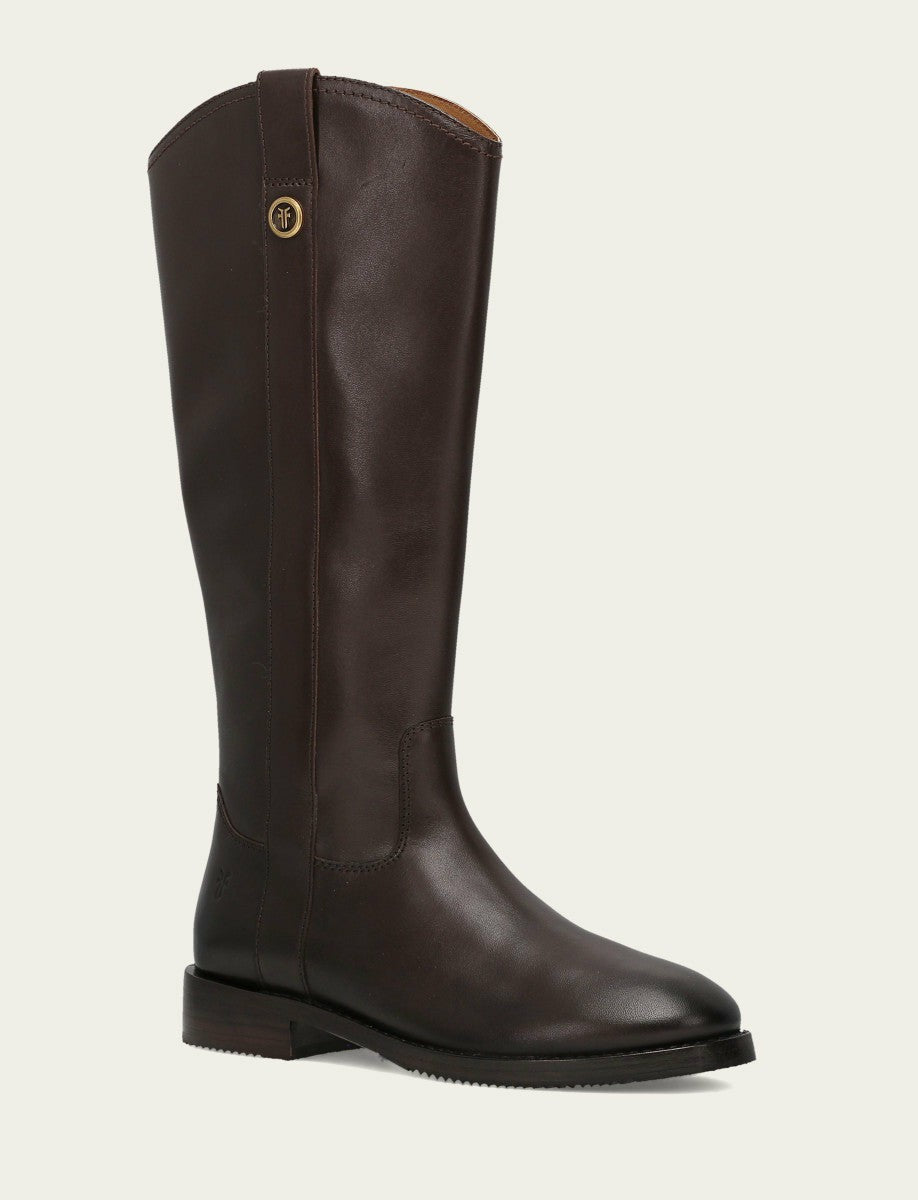 Women's Dark Brown Melissa Button Tall Inside Zip Boot