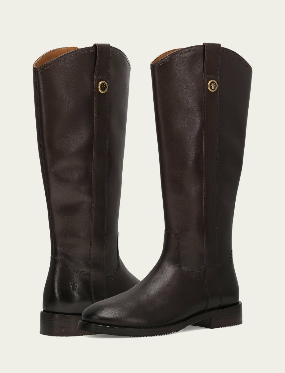 Women's Dark Brown Melissa Button Tall Inside Zip Boot