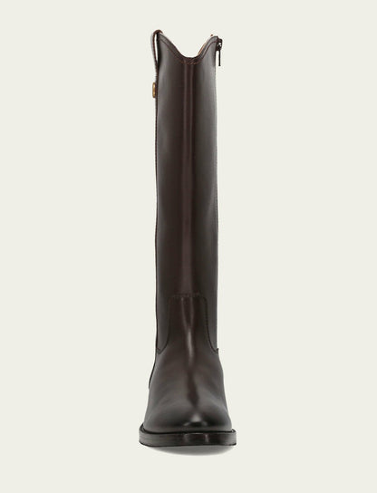 Women's Dark Brown Melissa Button Tall Inside Zip Boot