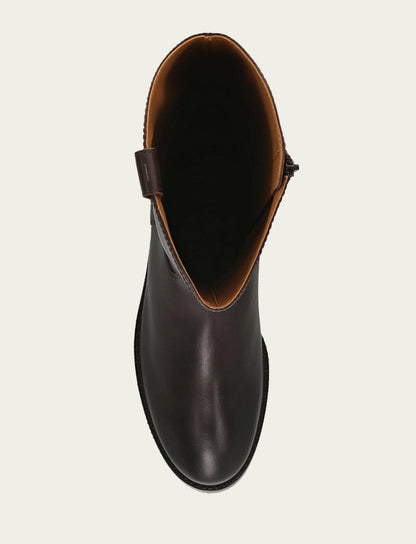 Women's Dark Brown Melissa Button Tall Inside Zip Boot