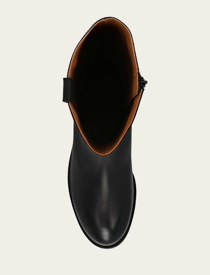 Women's Black Melissa Button Tall Inside Zip Boot