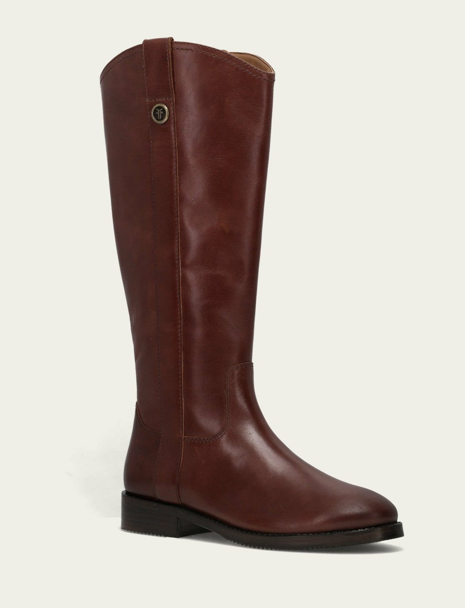 Women's Saddle Melissa Button Tall Inside Zip Wide Calf Boot