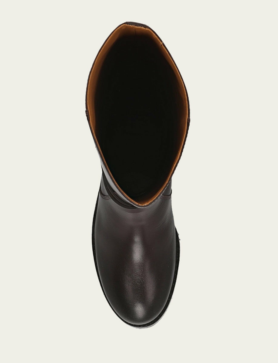 Women's Dark Brown Melissa Belted Riding Boot