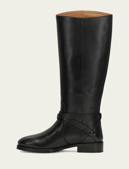 Women's Black Melissa Belted Riding Boot