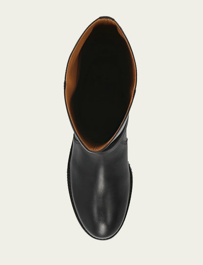 Women's Black Melissa Belted Riding Boot