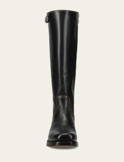Women's Black Campus Low Heel Tall Riding Boot