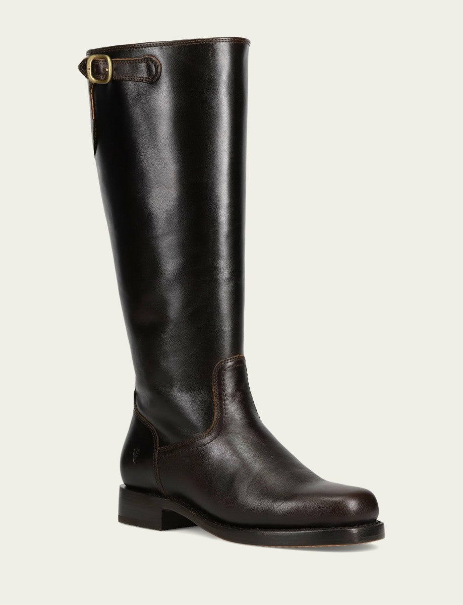 Women's Bourbon Campus Low Heel Tall Riding Wide Calf Boot