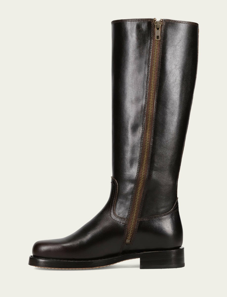 Women's Bourbon Campus Low Heel Tall Riding Boot