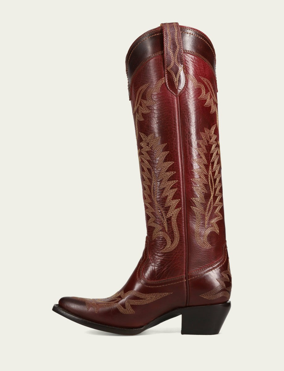 Women’s Bordeaux Sacha Feather Deco Tall Boots