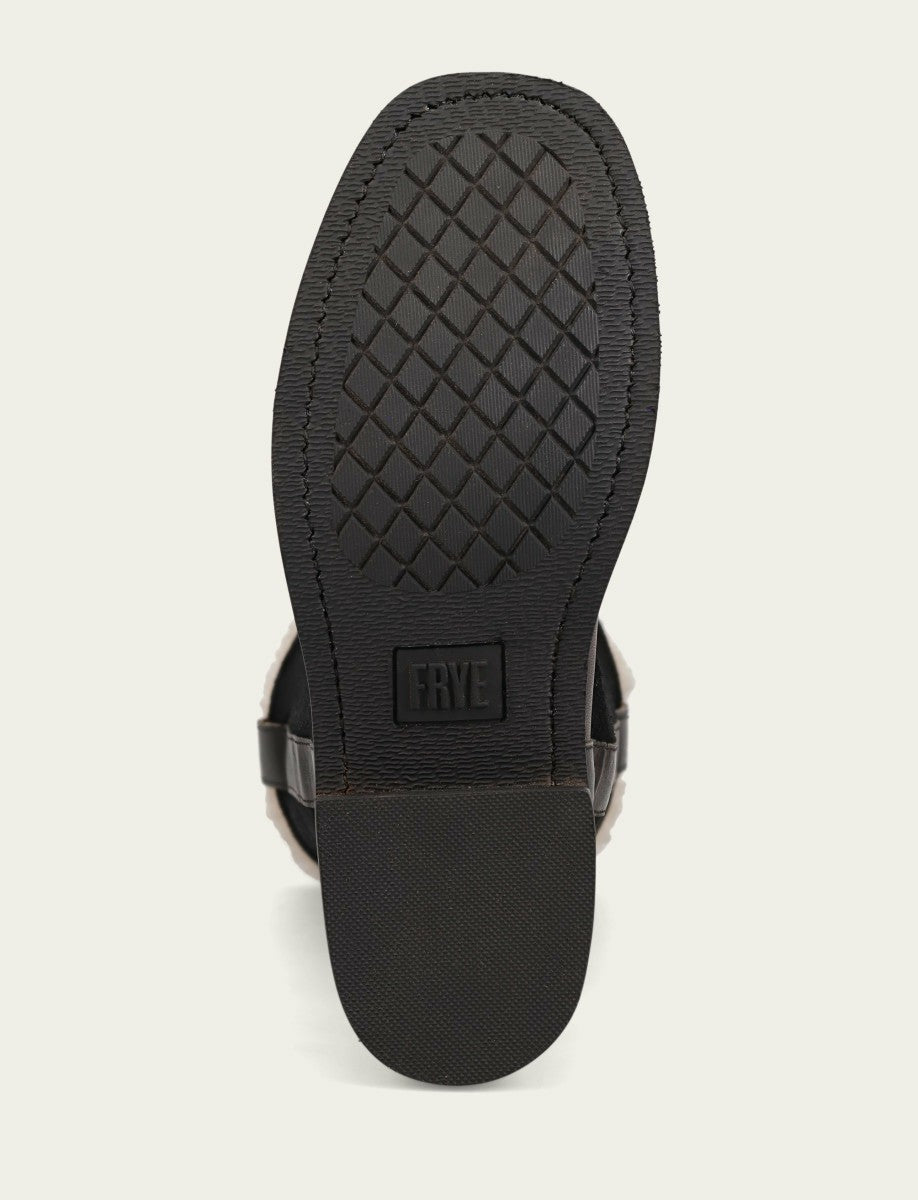 Women's Black Campus Low Heel Mid Shearling Boot