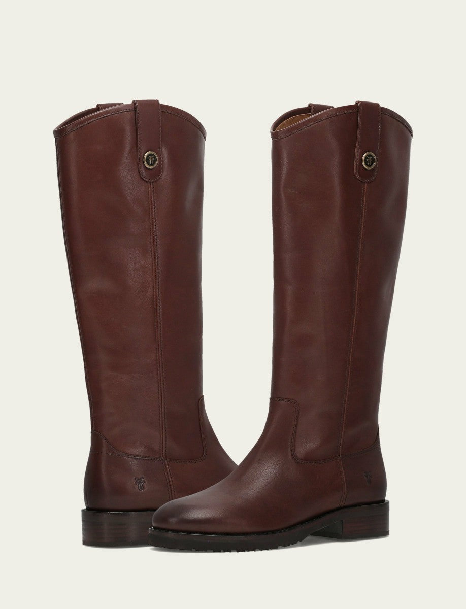 Women's Brown Melissa Lug Button Tall Boot