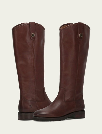 Women's Brown Melissa Lug Button Tall Boot
