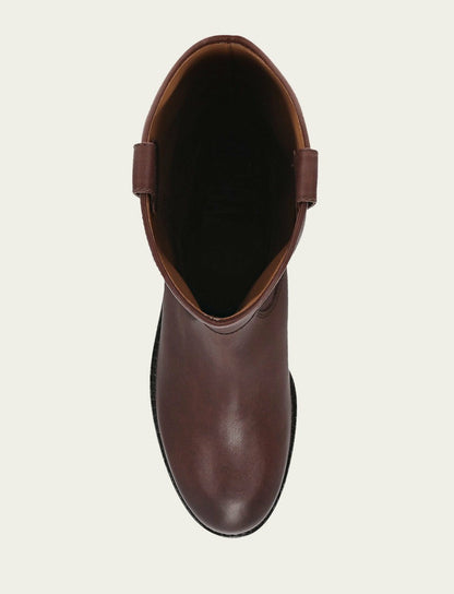 Women's Brown Melissa Lug Button Tall Boot