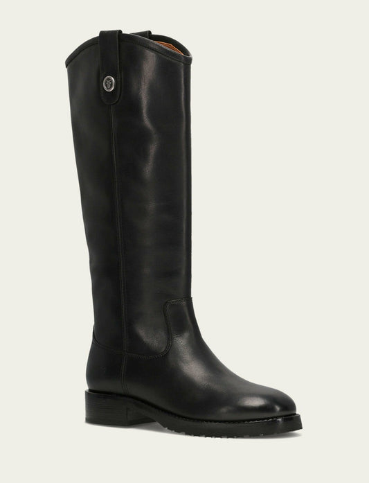 Women's Black Melissa Lug Button Tall Boot