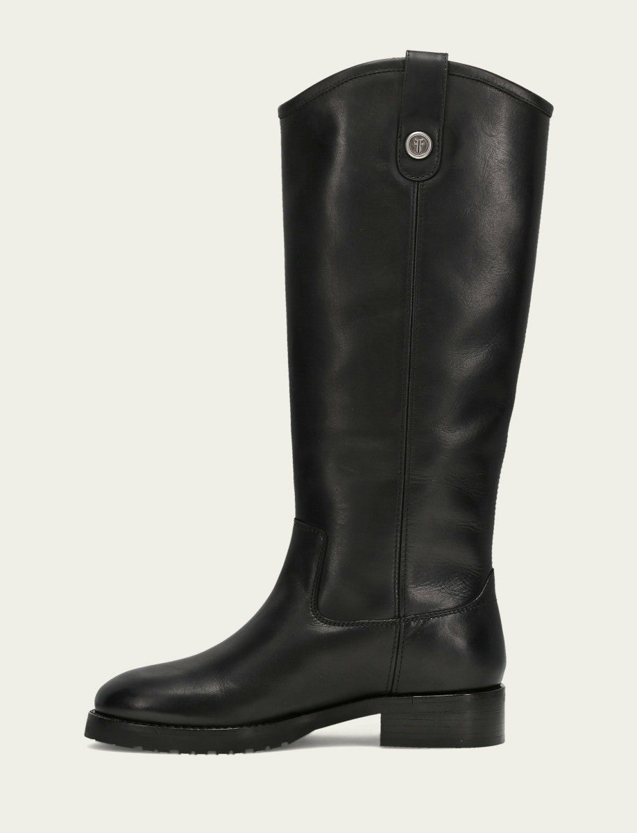 Women's Black Melissa Lug Button Tall Boot