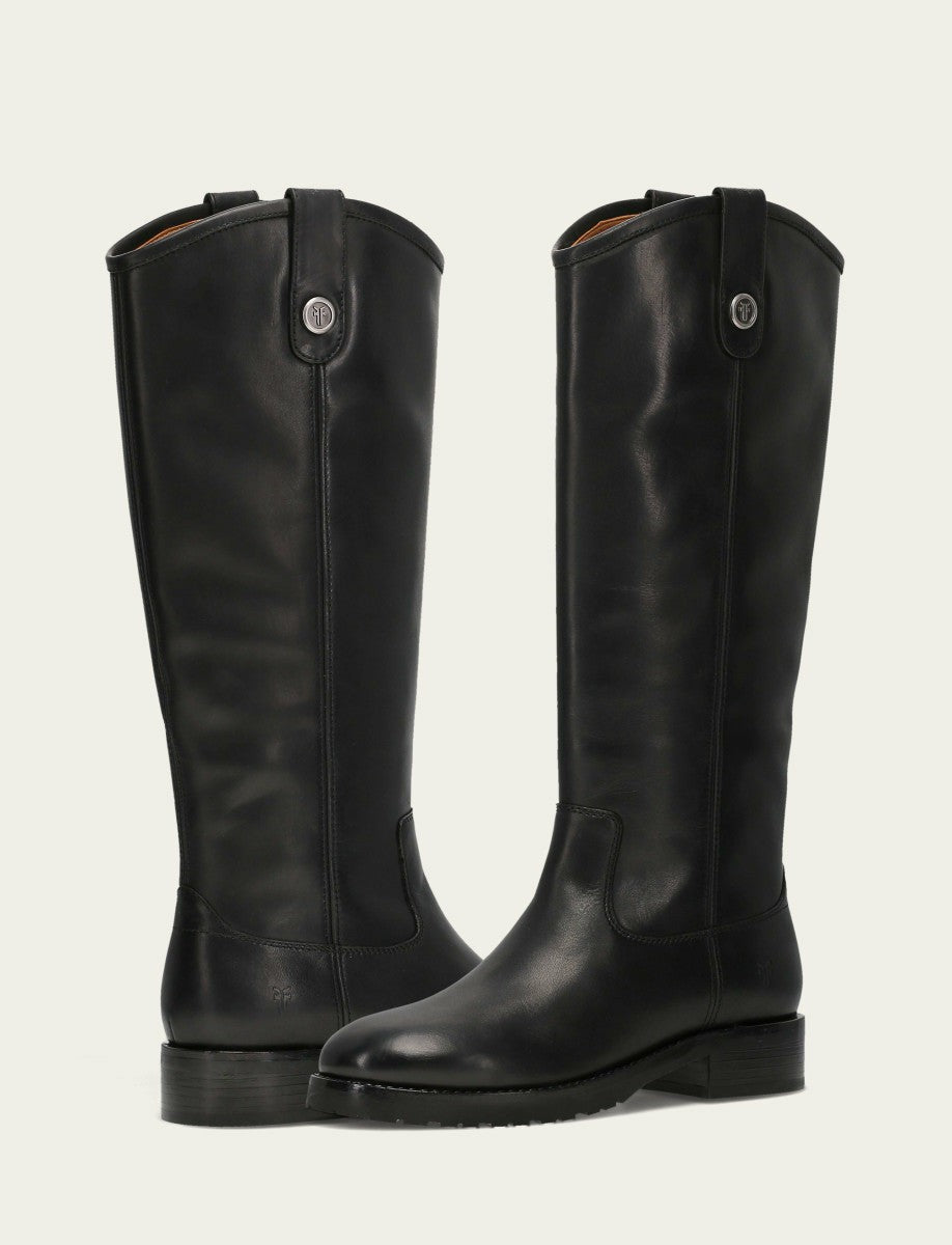 Women's Black Melissa Lug Button Tall Boot