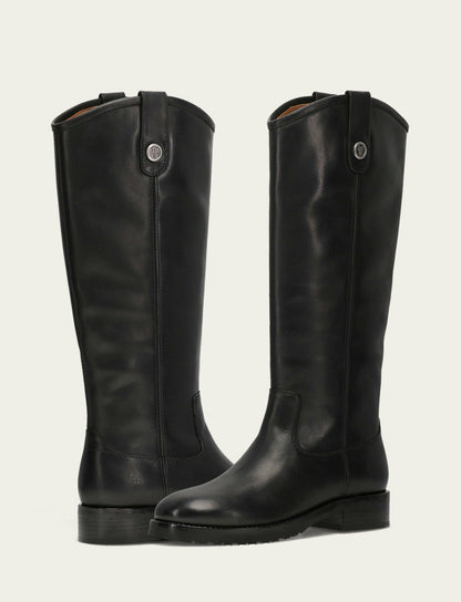 Women's Black Melissa Lug Button Tall Boot