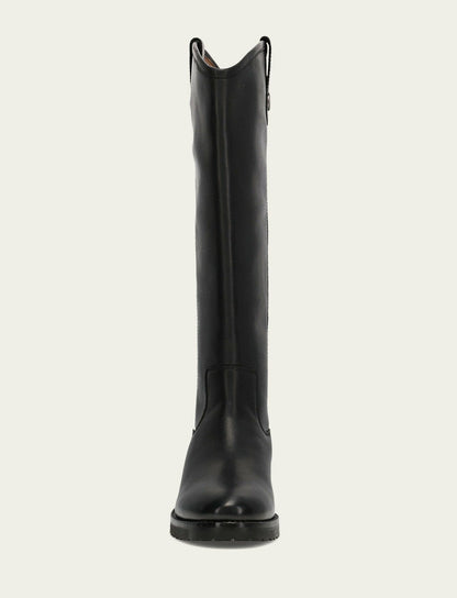 Women's Black Melissa Lug Button Tall Boot