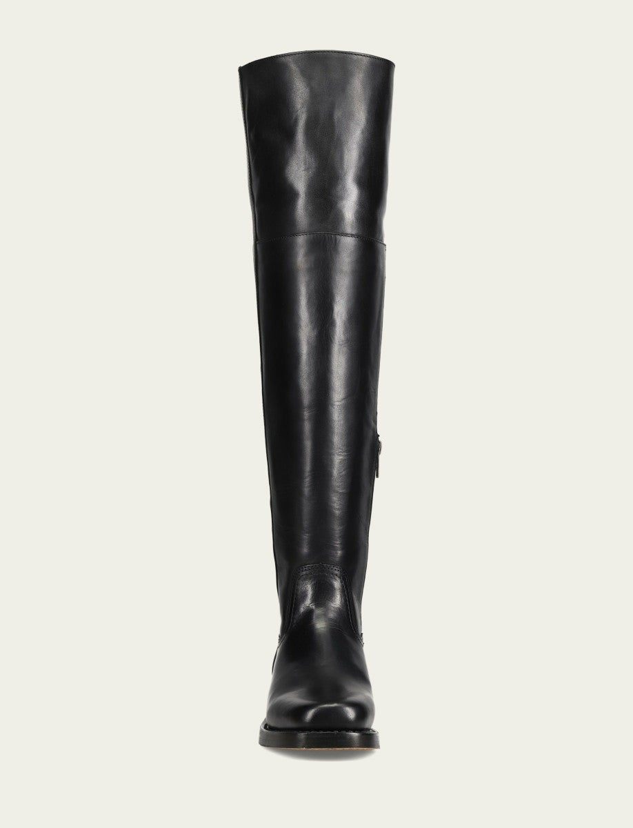 Women's Black Campus Low Heel Over The Knee Boot