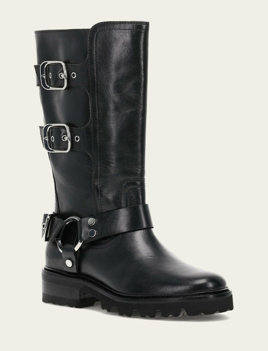 Women's Black Olivia Moto Mid Boot
