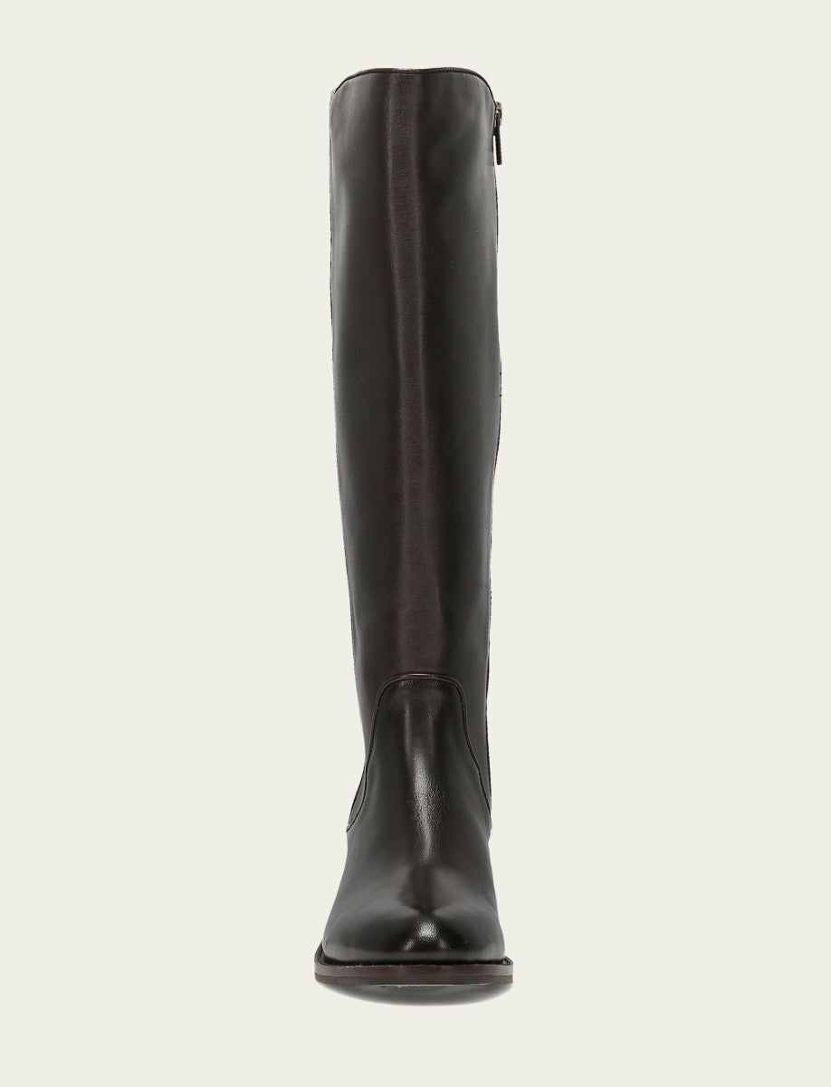 Women's Dark Brown Carson 2 Piping Tall Wide Calf Boot