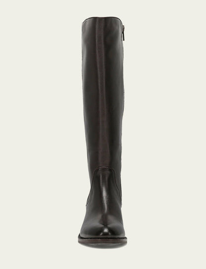 Women's Dark Brown Carson 2 Piping Tall Wide Calf Boot