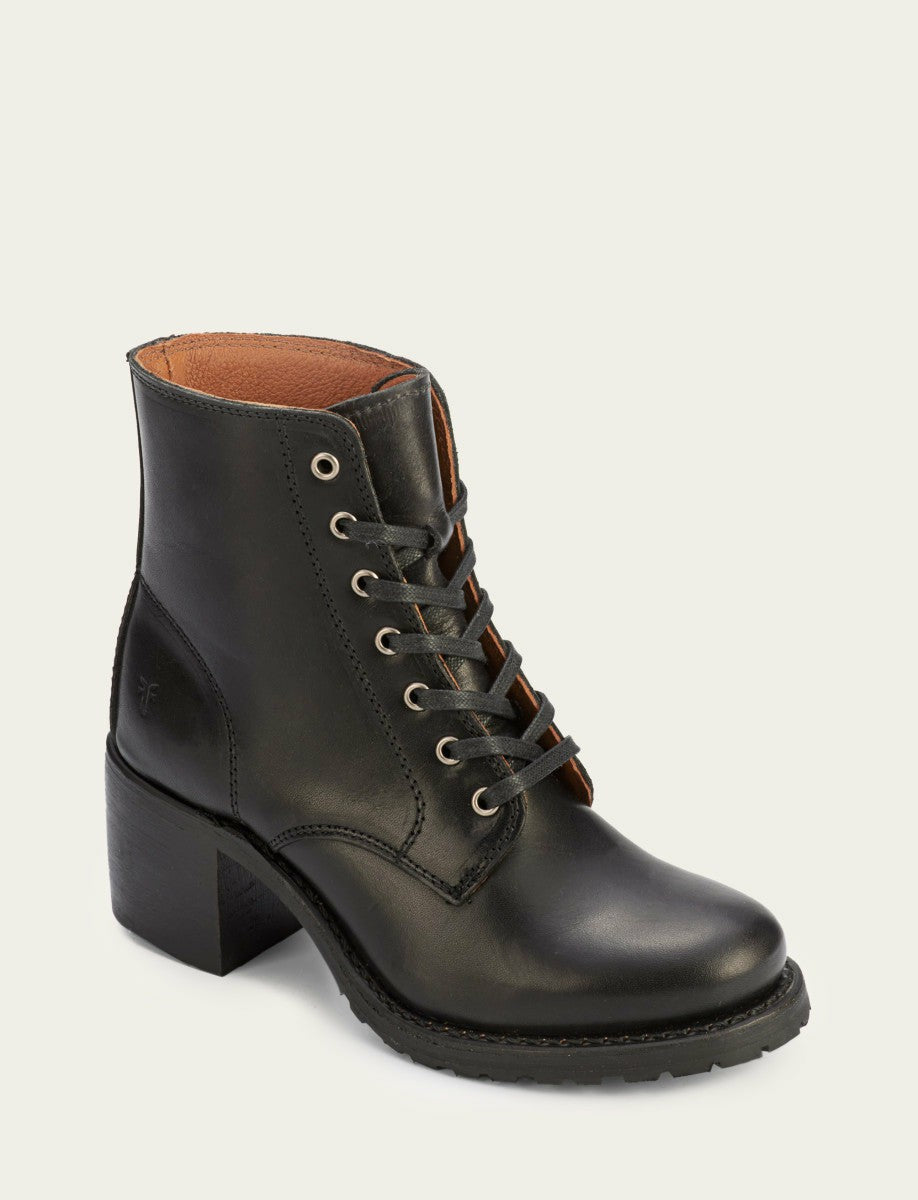 Women's Black Sabrina 6G Lace Up Booties