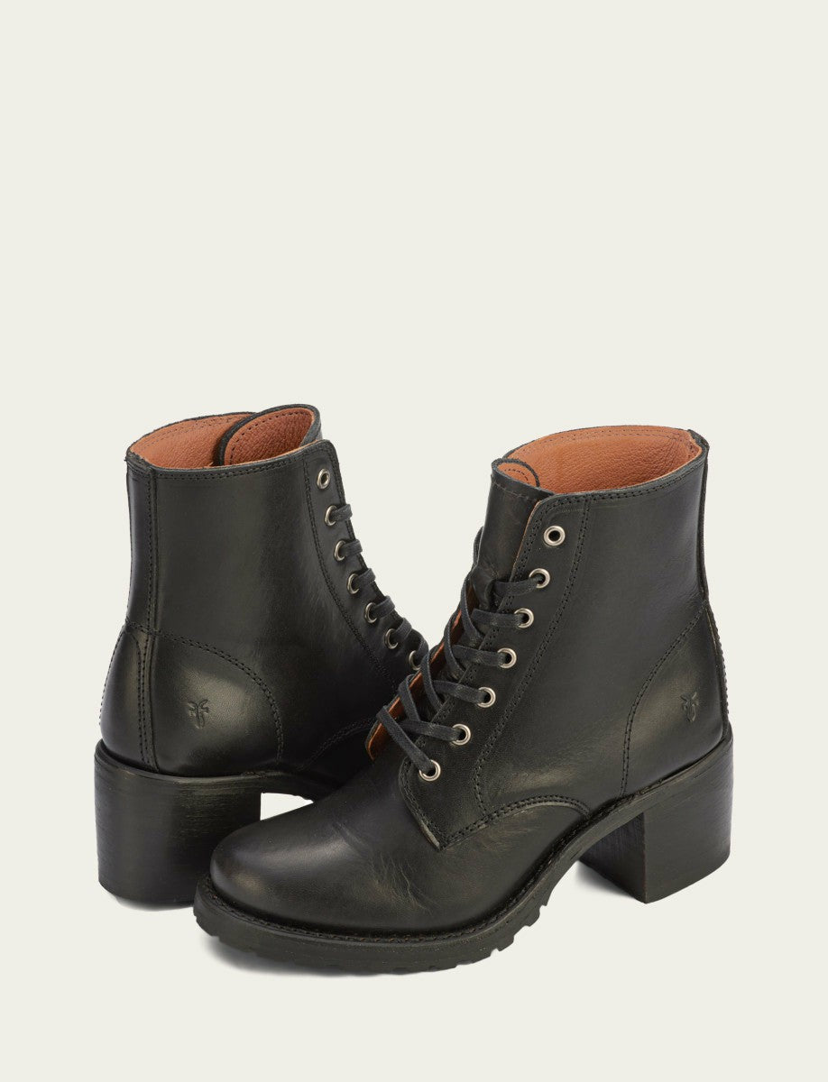 Women's Black Sabrina 6G Lace Up Booties