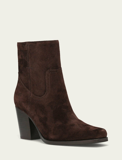 Women's Chocolate Suede Shiloh Zip Bootie