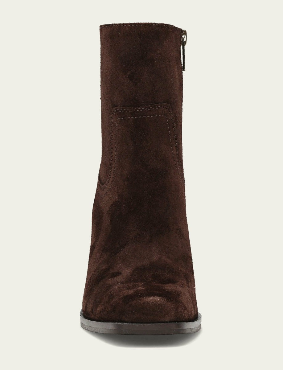 Women's Chocolate Suede Shiloh Zip Bootie