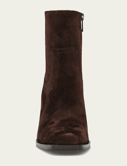 Women's Chocolate Suede Shiloh Zip Bootie