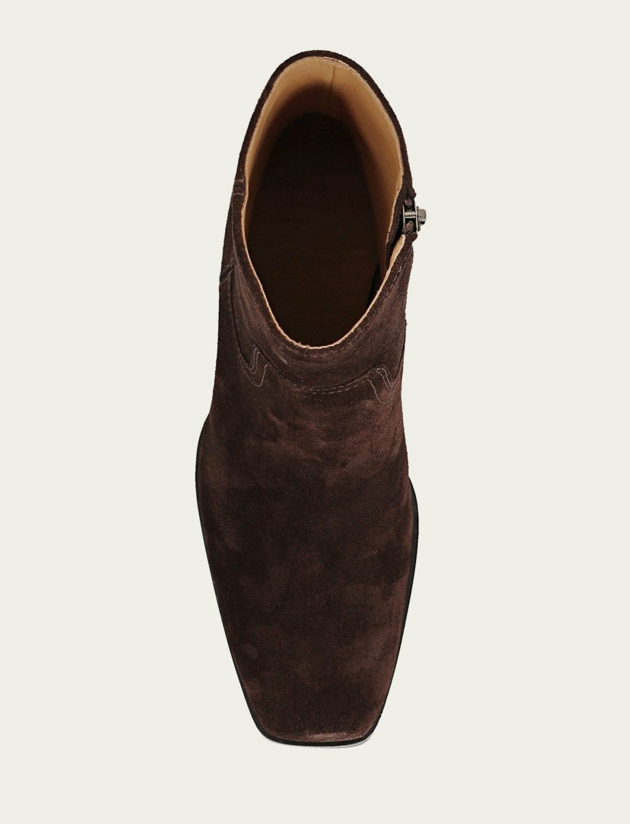 Women's Chocolate Suede Shiloh Zip Bootie