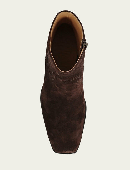 Women's Chocolate Suede Shiloh Zip Bootie