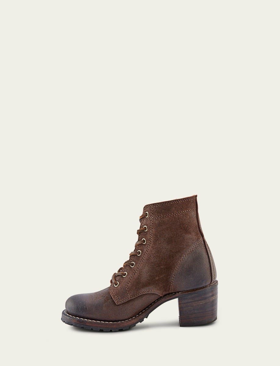 Women's Dark Brown Sabrina 6G Lace Up Booties