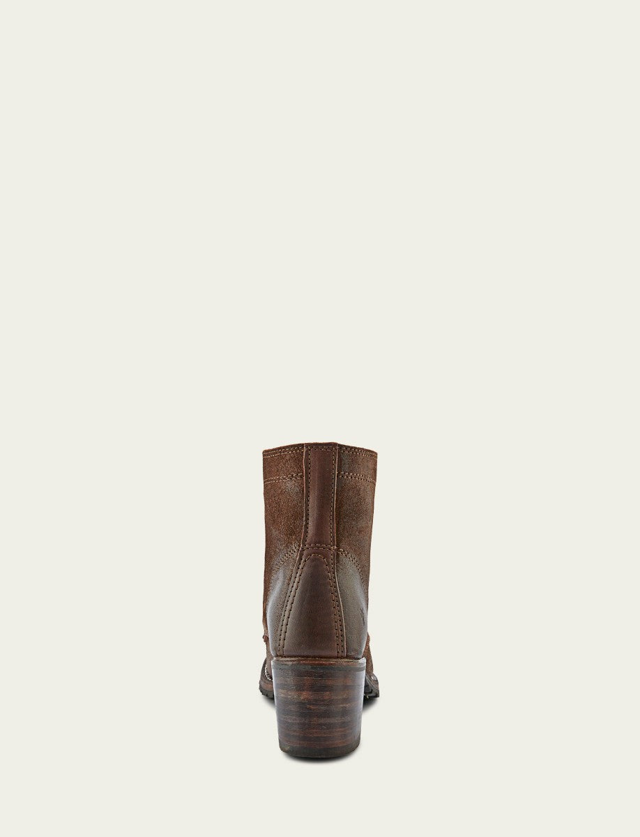 Women's Dark Brown Sabrina 6G Lace Up Booties
