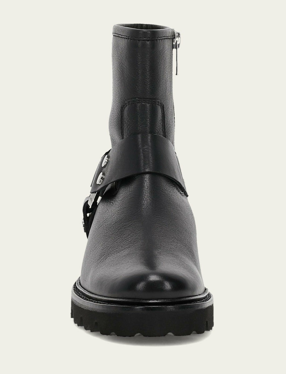 Women's Black Olivia Harness Short Booties
