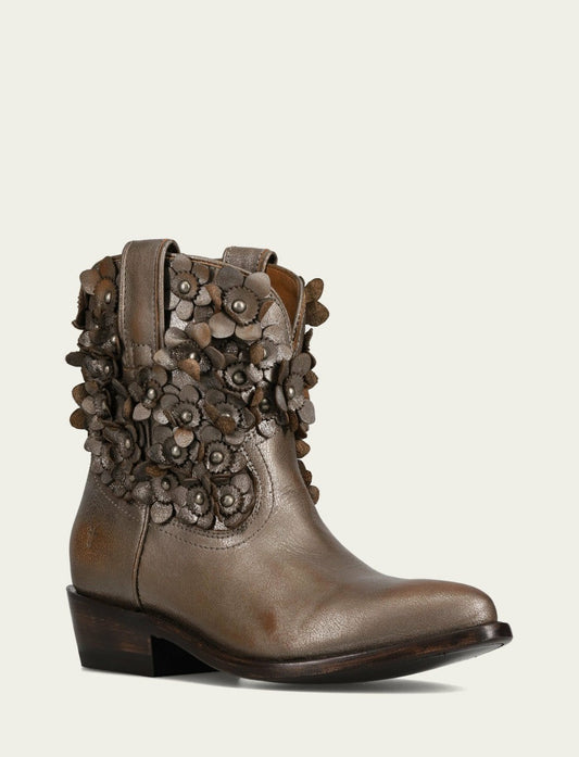 Women's Metallic Stone Billy Flower Bootie
