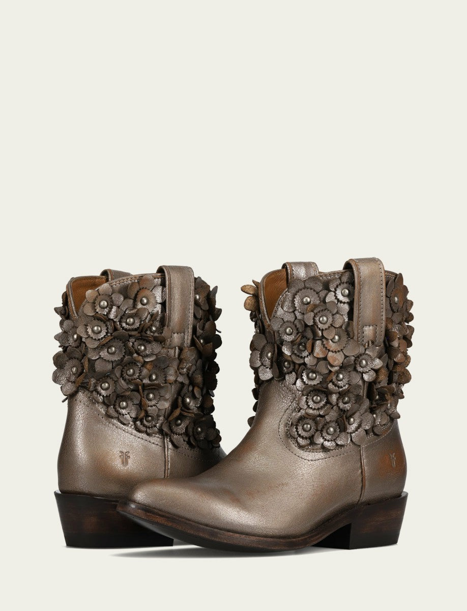 Women's Metallic Stone Billy Flower Bootie