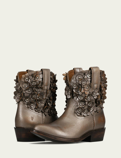 Women's Metallic Stone Billy Flower Bootie