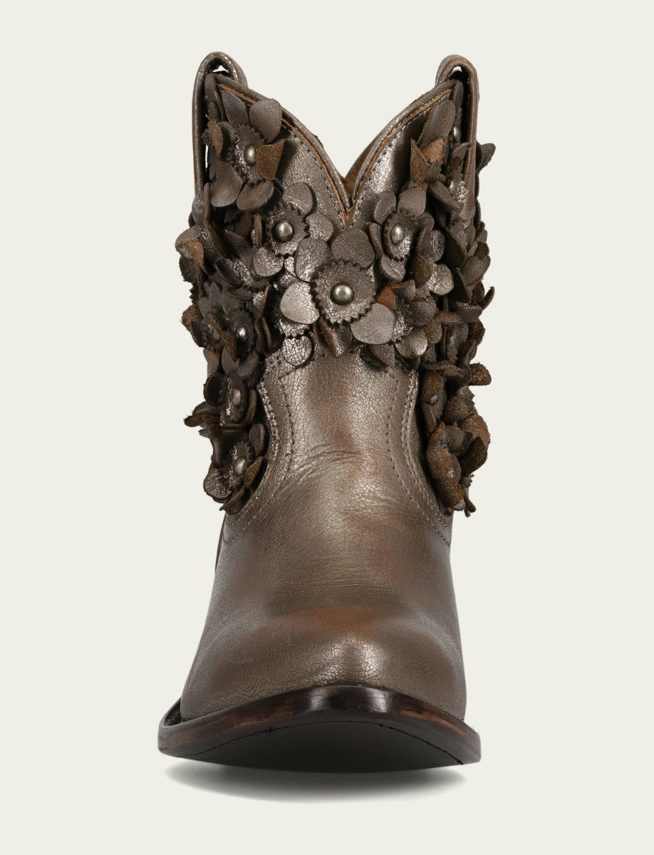 Women's Metallic Stone Billy Flower Bootie