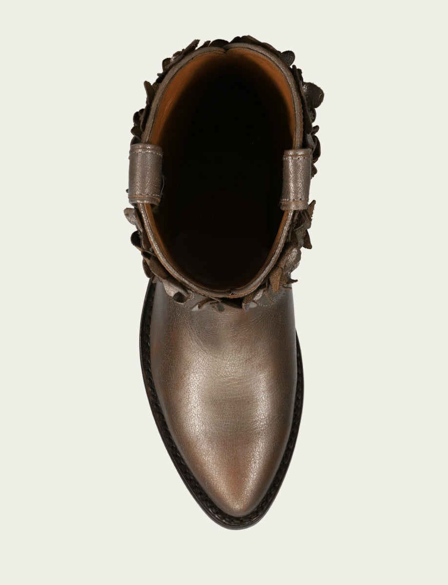Women's Metallic Stone Billy Flower Bootie