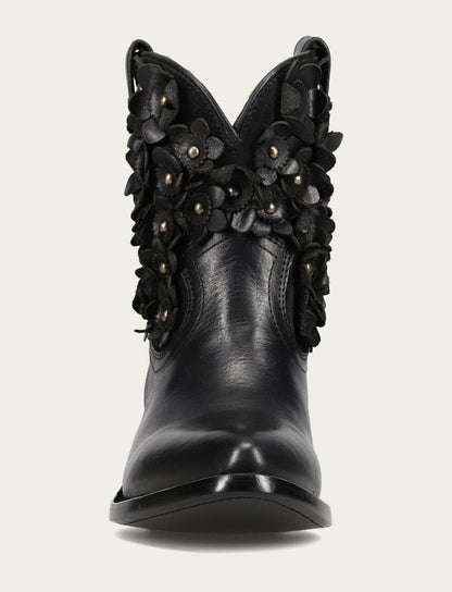 Women's Black Billy Flower Bootie