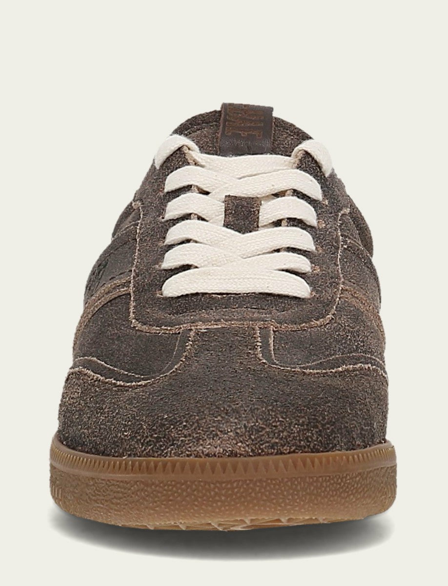 Women's Dark Truffle Milly Low Lace Shearling Sneaker