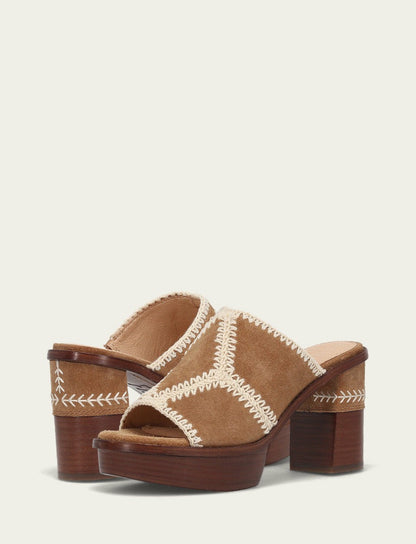 Women's Almond Pipa Crochet Platform Sandals