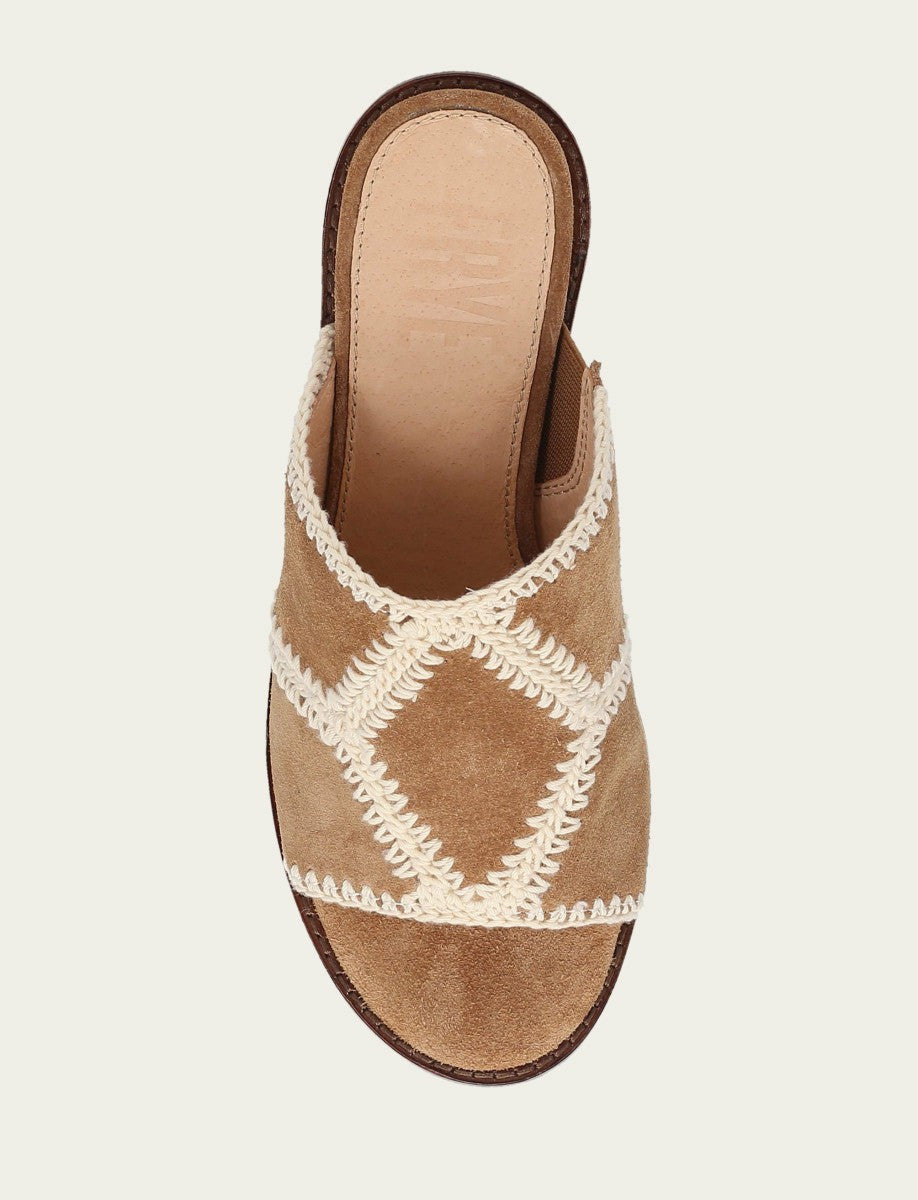 Women's Almond Pipa Crochet Platform Sandals