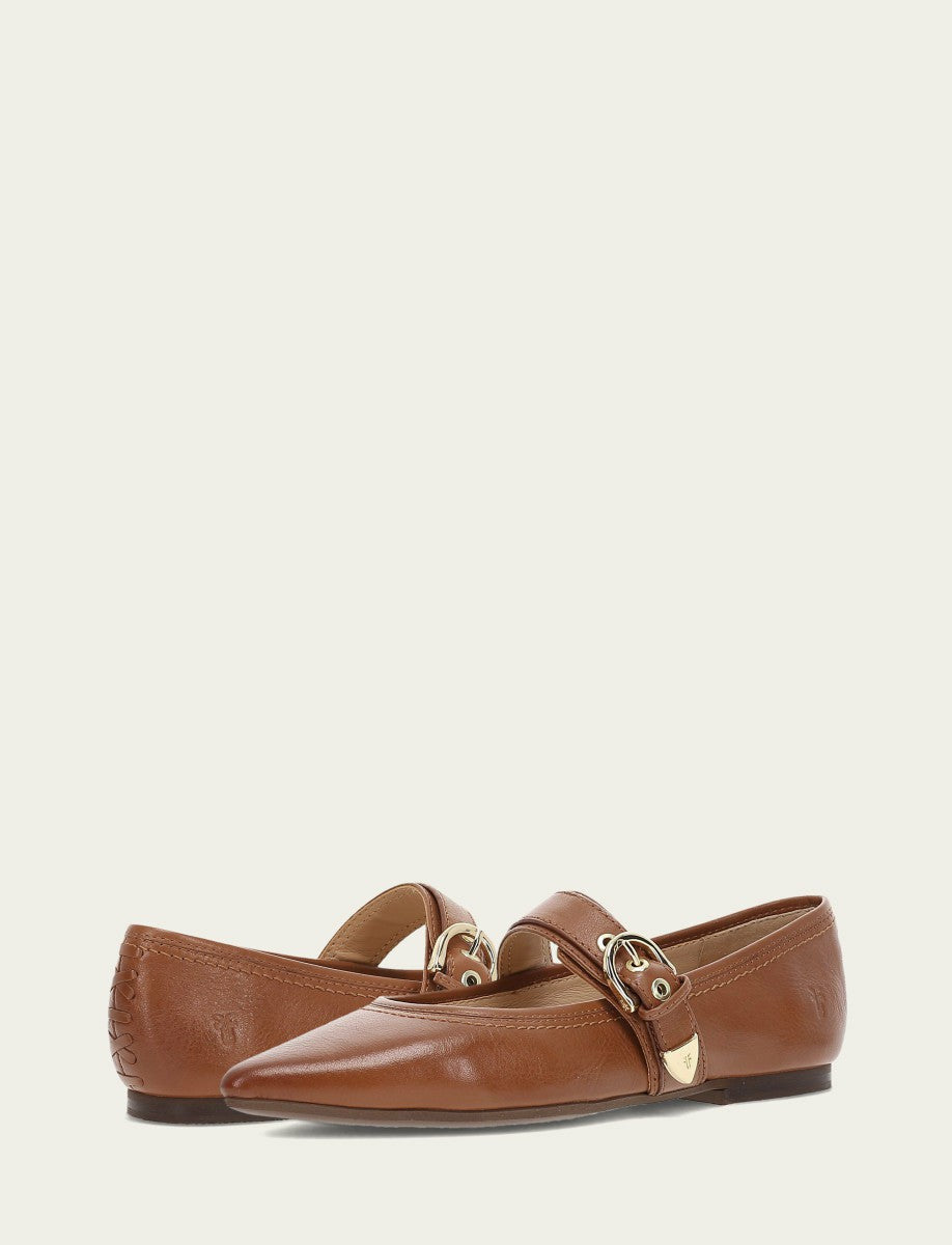 Women’s Dark Latte Heather Buckle Mary Jane Flats