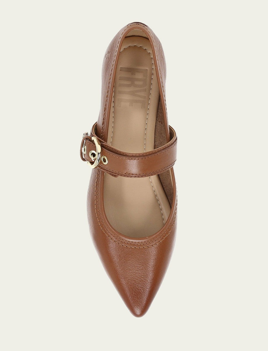 Women’s Dark Latte Heather Buckle Mary Jane Flats
