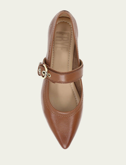 Women’s Dark Latte Heather Buckle Mary Jane Flats