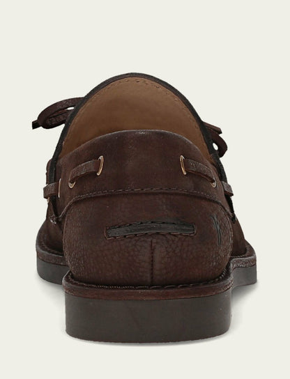 Women’s Brown Leather Harper One Eye Tie Boat Shoes