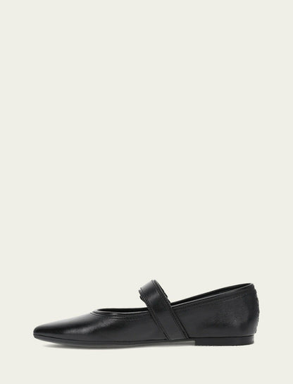 Women’s Black Heather Buckle Mary Jane Flats